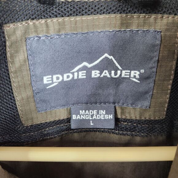 Eddie Bauer Mens Full Zip Mock Neck Multipocket Utility Field Jacket Large - Picture 5 of 11